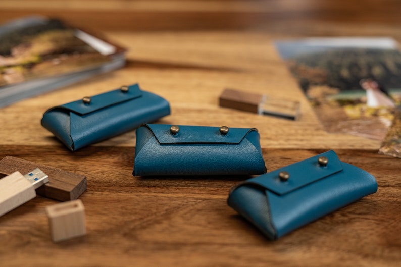 Leather Tacshe for USB Stick INTRODUCTION PRICE Leather Envelope = 3 Pieces USB Faux Leather Envelope Vegan Handmade with Satisfaction Guarantee