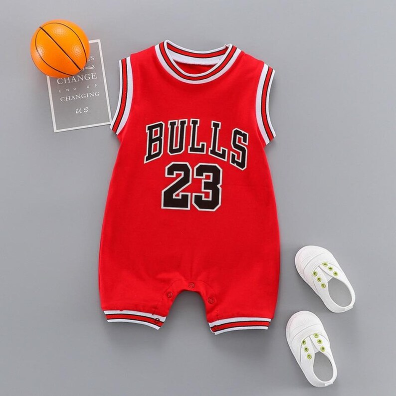 Bulls Bodysuit Basketball Jersey Onesie for Babies & Etsy