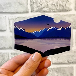 Glacier National Park Lake McDonald | Custom Clear Sticker | Outdoor Design | Waterbottle Laptop Planner Car