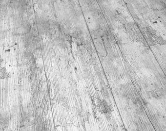 Rustic Wooden Plank Effect Wipe Clean Vinyl Tablecloth, Grey