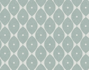 Abstract Leaf Modern Wipe Clean Vinyl Tablecloth, Duckegg