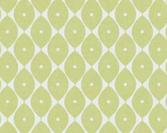 Abstract Leaf Modern Wipe Clean Vinyl Tablecloth, Lime Green
