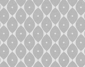 Abstract Leaf Modern Wipe Clean Vinyl Tablecloth, Grey