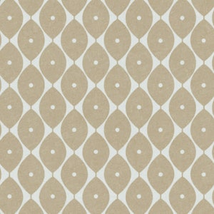 Abstract Leaf Modern Wipe Clean Vinyl Tablecloth, Latte