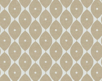 Abstract Leaf Modern Wipe Clean Vinyl Tablecloth, Latte