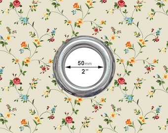 Ditsy Floral Outdoor Garden Patio Wipe Clean Tablecloth with Parasol Hole Cream Green Red Blue Yellow