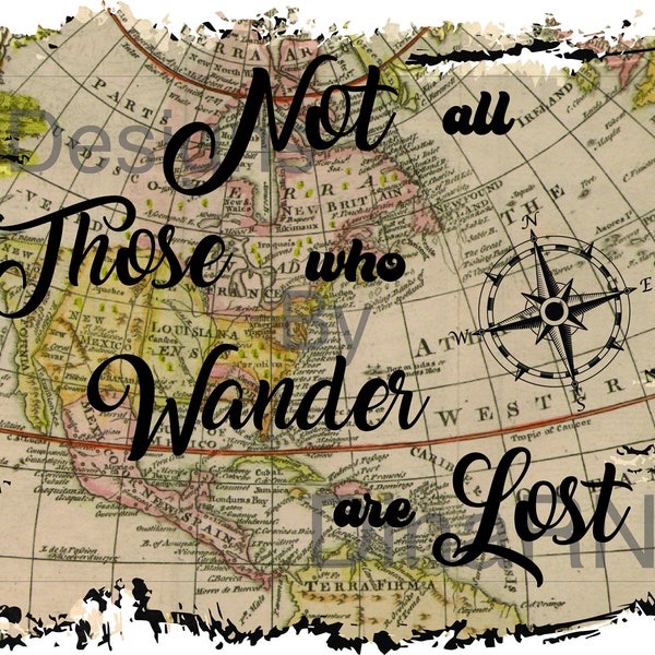 Not all those who wander are lost PNG file