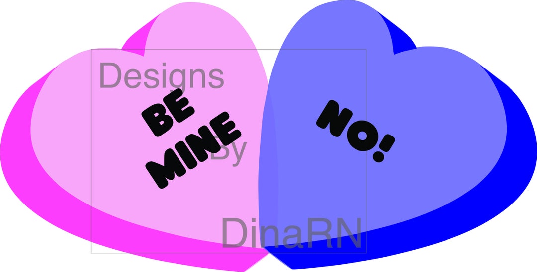 Candy Hearts Funny PNG File Etsy