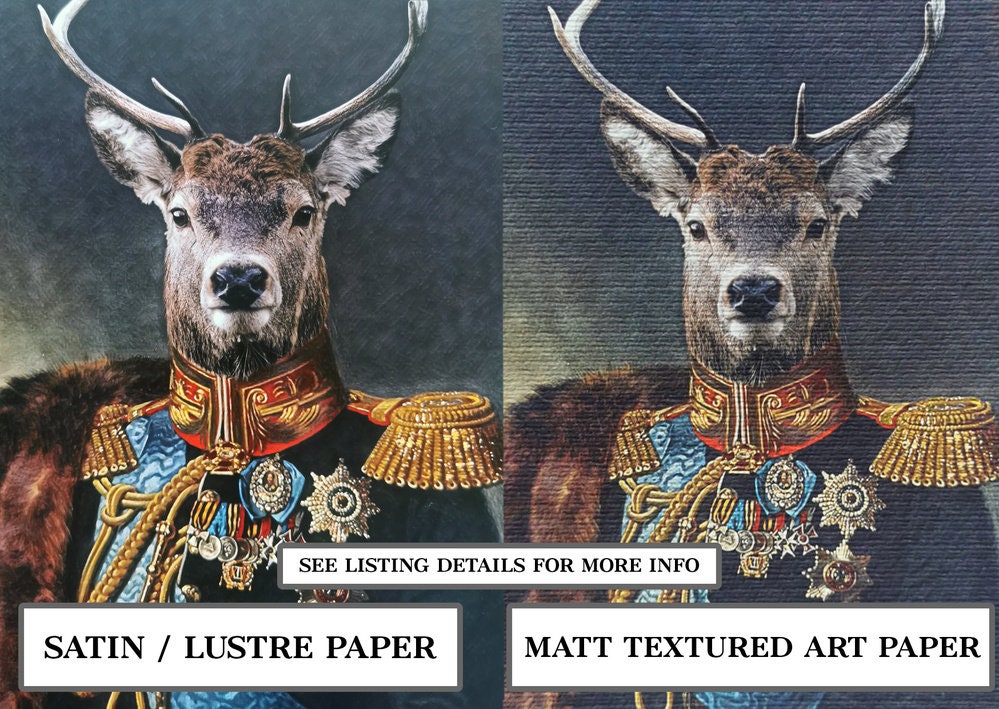 With & Art Historical Painting Renaissance Wall Set Portrait - Outfits Woodland Deer Ruff Animal Art Bundle Style Print Vintage Etsy Stag
