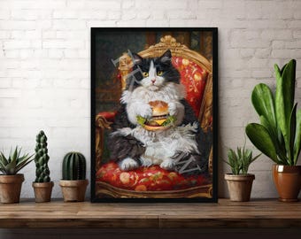 Domestic cat/フンデルトヴァッサー/ポスター Tournée du Chat Noir (Black Cat) Poster Print - Framed Canvas Art