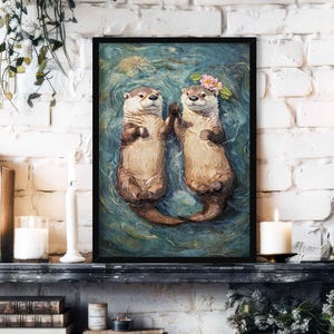 Teddy Bear Picnic Wall Art Print // Whimsical Painting Style