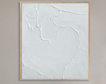 Oversized Plaster Wall Art | Off White Plaster Art | New 100% Minimalist Scandinavian Mid-Century Decor | Minimalist Art | Unisex Art |