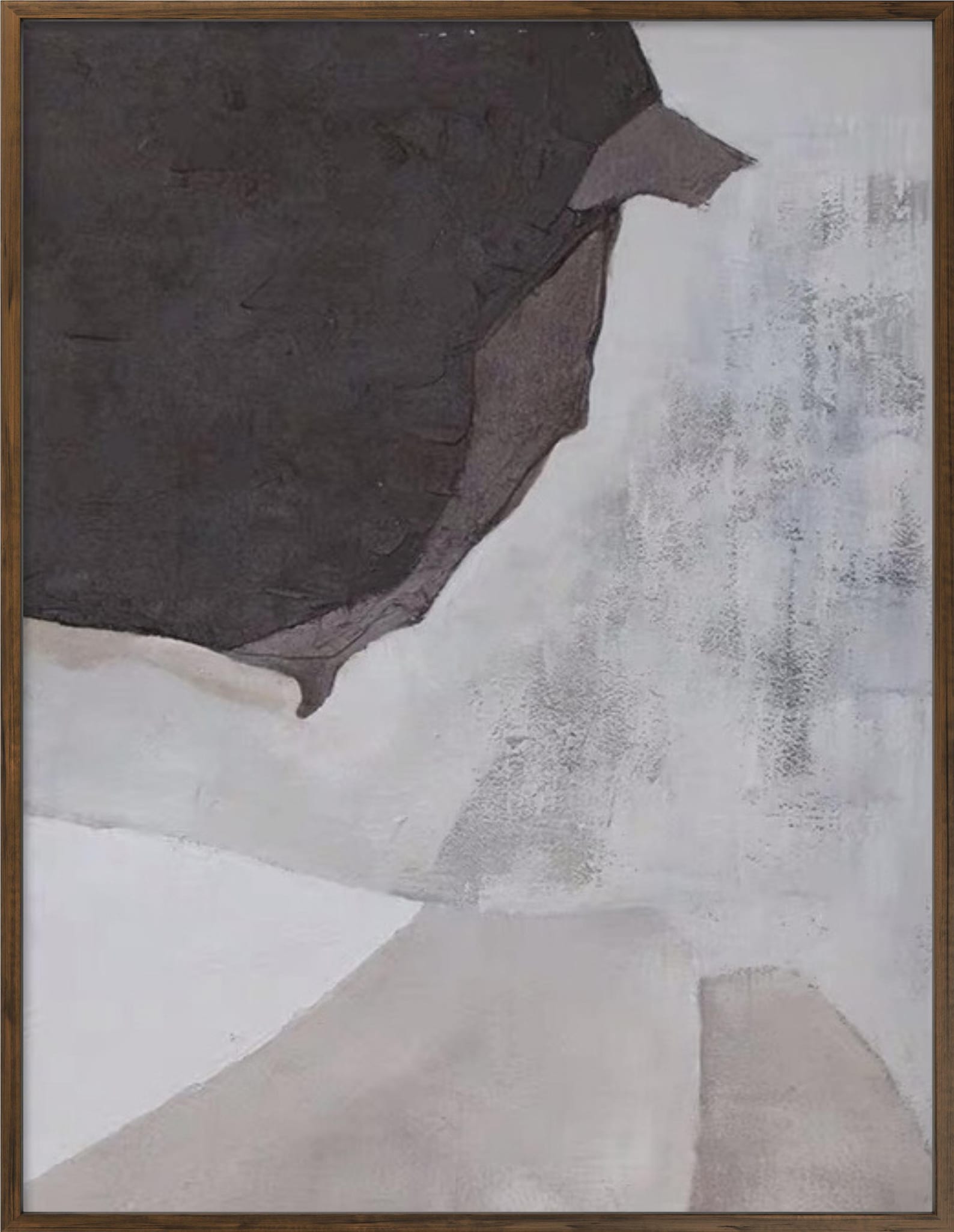 Large Abstract Grey PaintingOversized Abstract Art Etsy