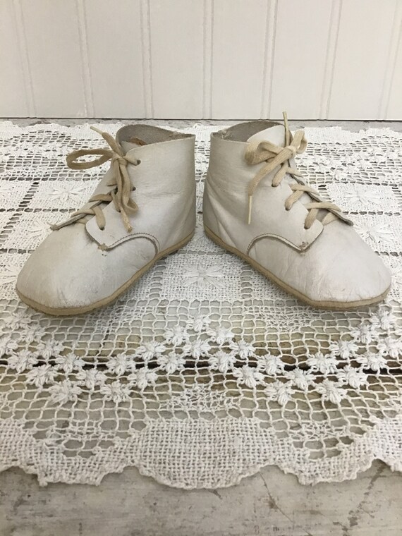 Antique Kid Leather Baby Booties - image 3