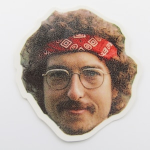 Bob Dylan Moustache Sticker - Pack of 5 - Glossy stickers - 2 Inch