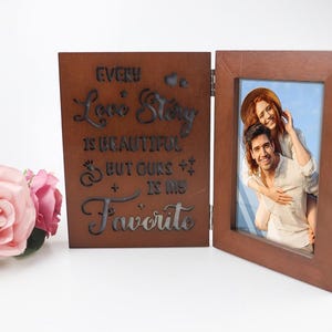 Personalized Light-Up Photo Frame - Custom Picture Frame Gift for Dad, Mom, Lover, Grandma, Memory Keepsake, Wooden Night Light