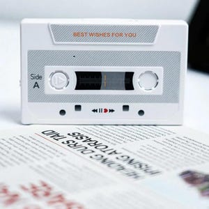 Vintage Recordable Cassette Muziekdoos - Retro Verjaardagskaart, Wens Recorder, Jubileumcadeau, Kerstcadeau voor Beste Vriend