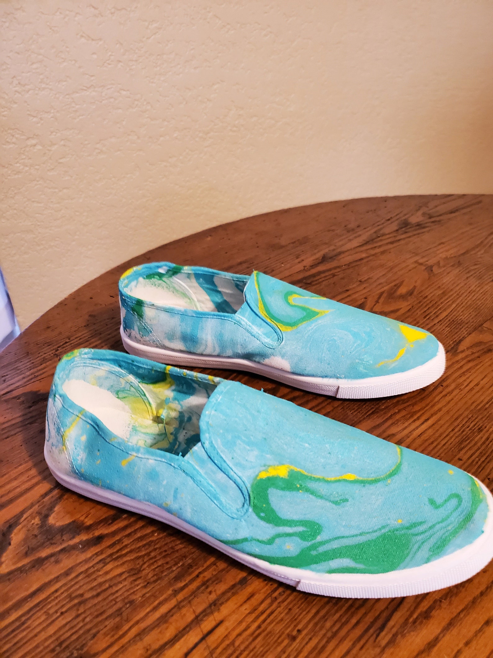 Men�s Canvas HydroDipped Shoes Size 11 Etsy