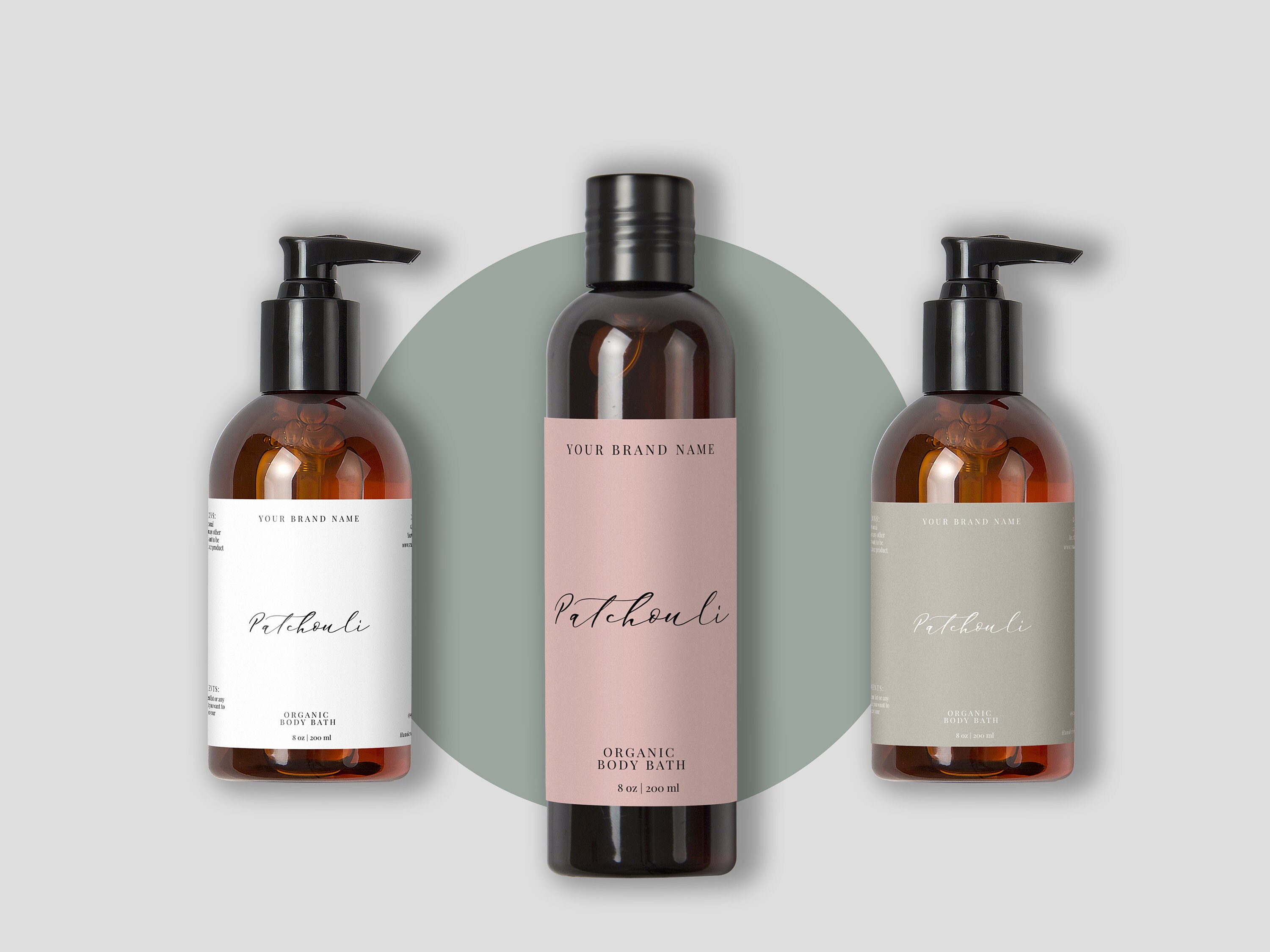 Body Bath Bottle Label Template Minimal Elegant Stylish | Etsy