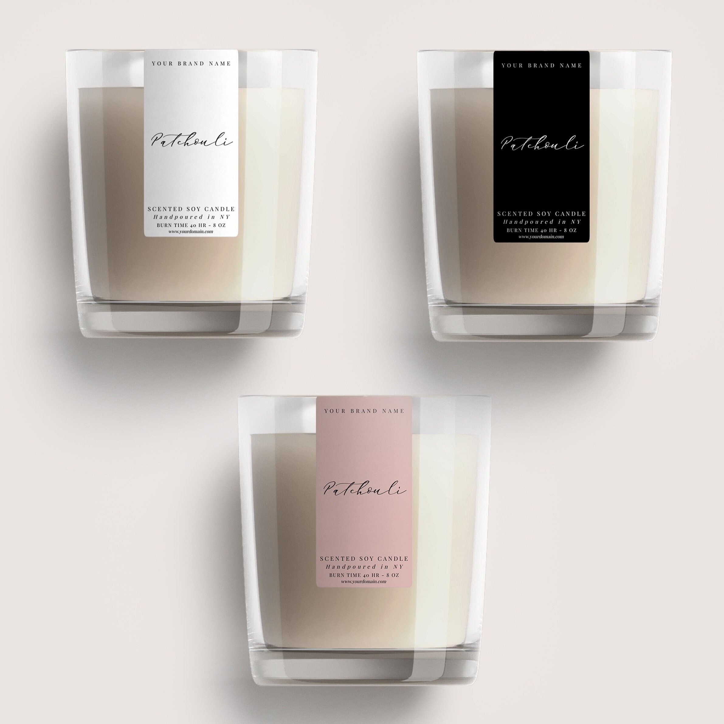 Vertical Candle Label Rectangle Soy Candle Editable Template Vertical Candle Label Rectangle Soy Candle Editable Template
