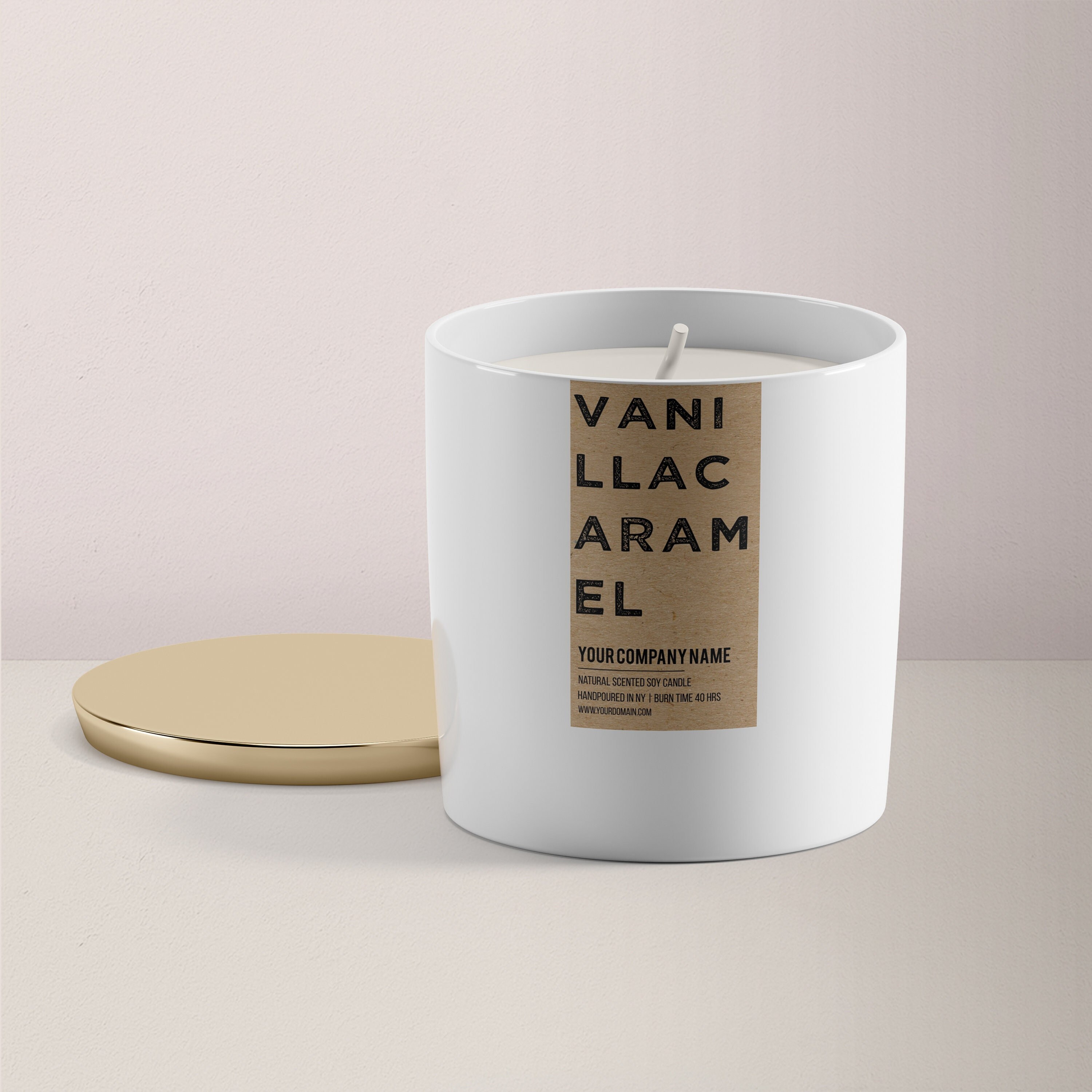 Vertical Candle Label Rectangle Soy Candle Editable Template Vertical Candle Label Rectangle Soy Candle Editable Template
