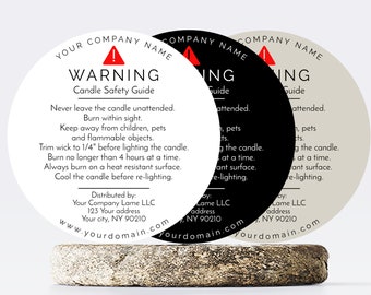 Soy Candle Warning Labels - Etsy Australia