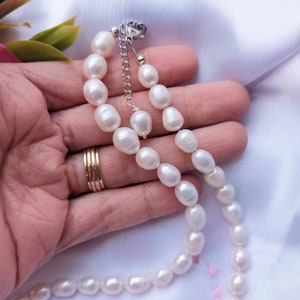 Real Pearl necklace, big pearl necklace, gifts for women