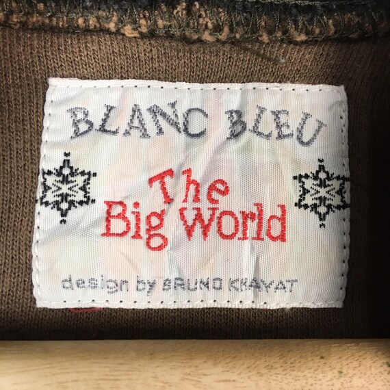 Rare Blanc Bleu Sweatshirt Blanc Bleu Pullover Blan Gem