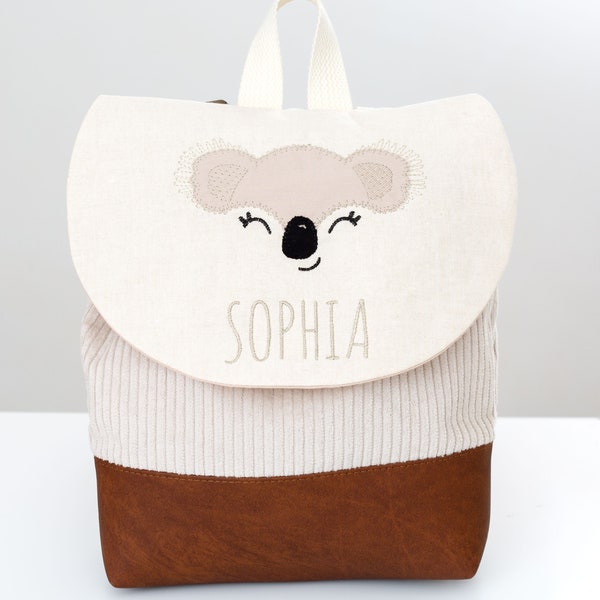 Kinderrucksack KOALA handgemacht, individuelles Geschenk für Kinder|  Personalisierte Tasche für Kindergarten