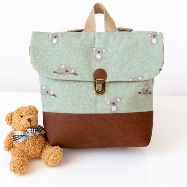 Kindergarten backpack KOALA personalized and handmade for children