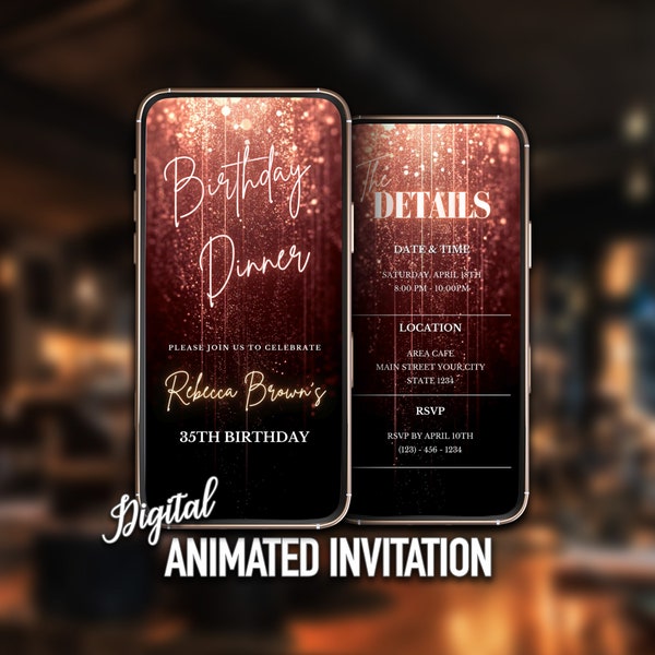 Birthday Dinner Invite for Women – Etsy