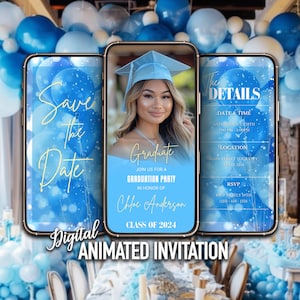 Baby Blue Graduation Invitation: Class of 2024 (Digital Download)