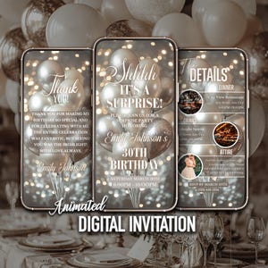 Surprise Birthday Party Invitation: Editable Template (Instant Download)