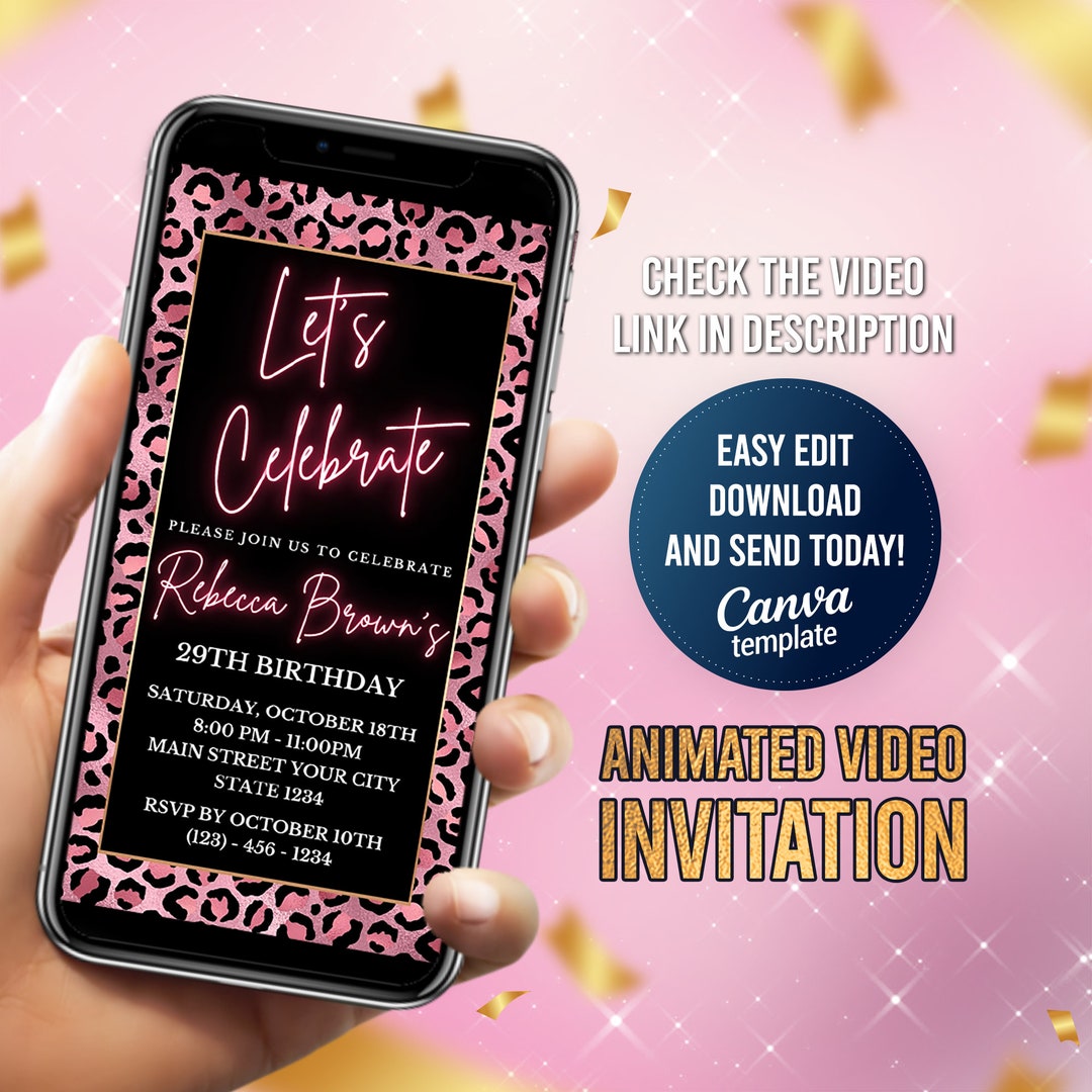 Digital Let's Celebrate Birthday Invitation, Electronic Celebrate Evite ...