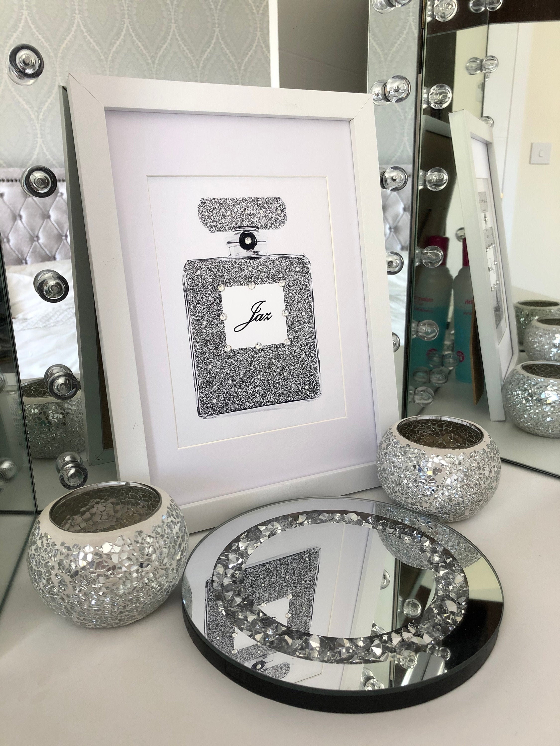 Personalised Perfume Bottle Wall Art Print Etsy