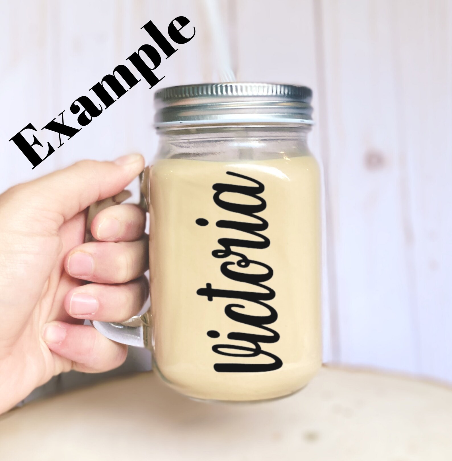 Mason Jar Cup Personalized Mason Jar Mug Mason Jar Cup With Etsy