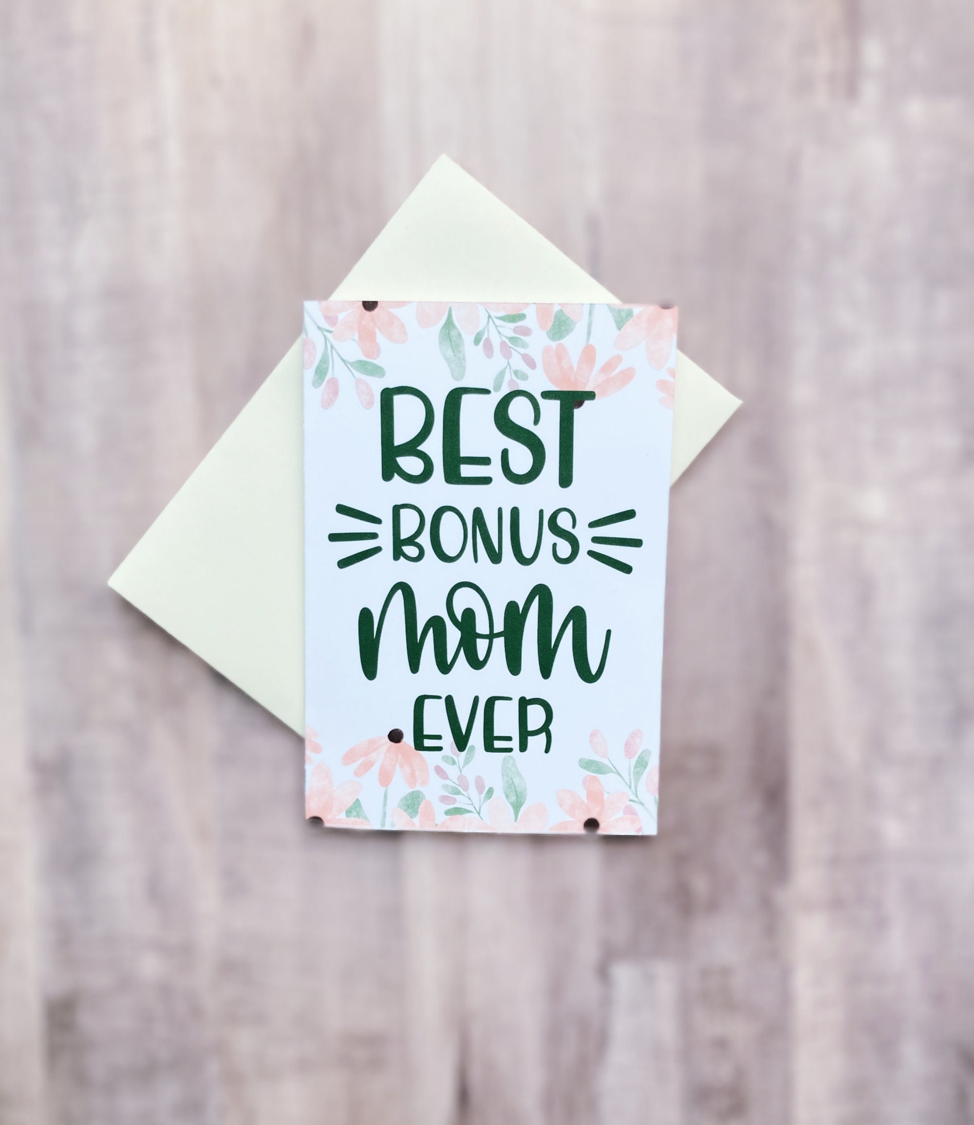 Step Mom Birthday Card Gift For Bonus Mom Birthday Card For Etsy