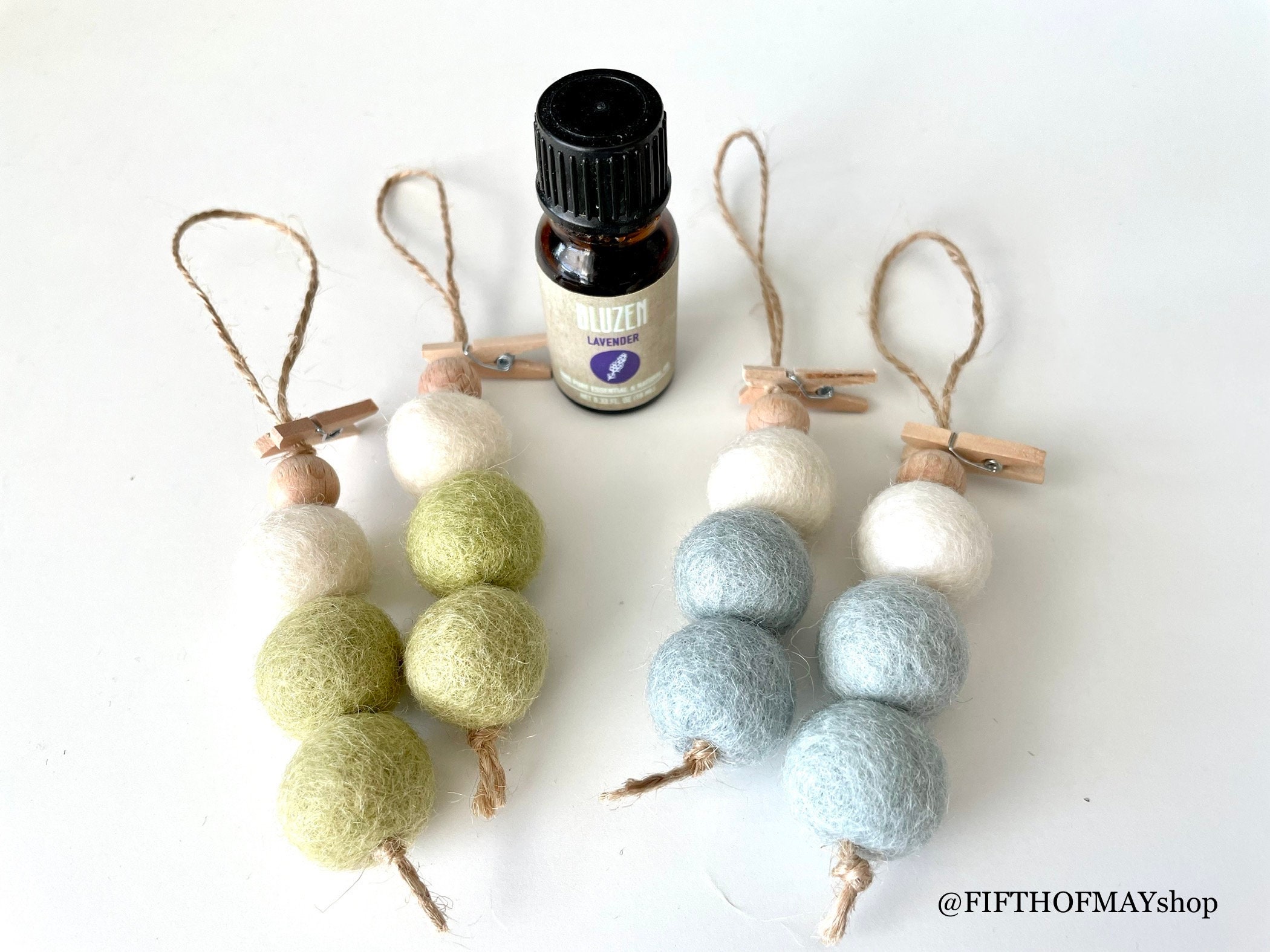 Essential Oil Diffuser || Felt Wool Ball Diffuser, Car Air Freshener, Car Oil Diffuser, Office Diffuser, Aromatherapy, Neutral Car Diffuser