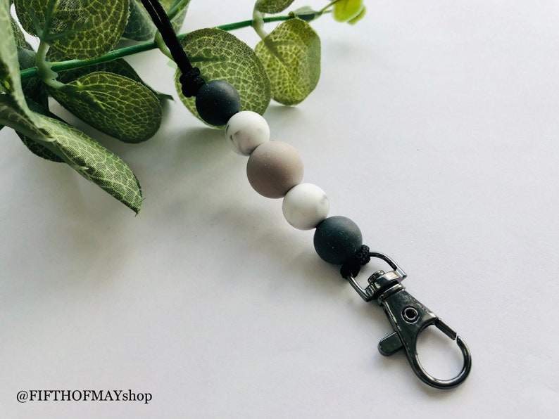 Minimal Lanyard 24 or 28 id badge holder teacher gift badge holder Marble Collection || face mask strap mask holder stylish lanyard