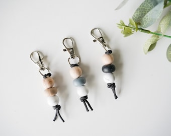 Keychain / Zipper Pull - Neutral Collection || teacher gift, bridesmaid gift, purse accessory, fidget, kid zipper, backpacks, silicone toy