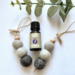 Diffuseur d&#39;huiles essentielles || Diffuseur de boules de feutre de laine, Désodorisant pour voiture, Diffuseur d&#39;huile de voiture, Diffuseur de bureau, Aromathérapie, Diffuseur neutre de voiture