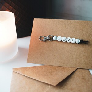 Ensemble carte et porte-clés LOVE | Carte de Saint-Valentin, cadeau Vday, carte d'anniversaire, carte de femme, carte d'anniversaire, cadeau porte-clés, cadeau pour elle, galentine