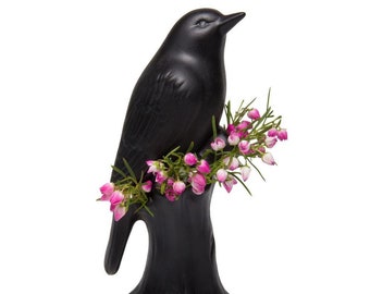 Black Bird Flower Vase