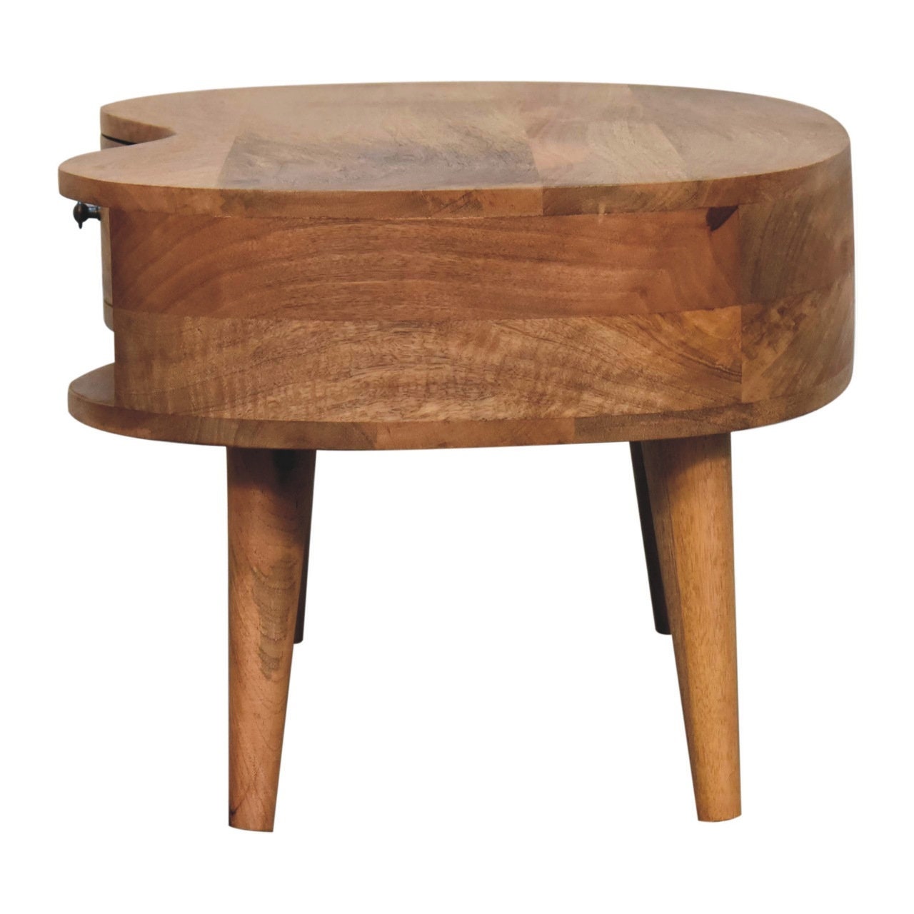Oak Curved Wooden Storage Coffee Table - Etsy