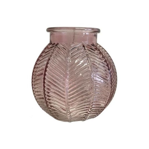 Decorative Pink Glass Pot 