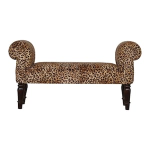Leopard Print End Bench