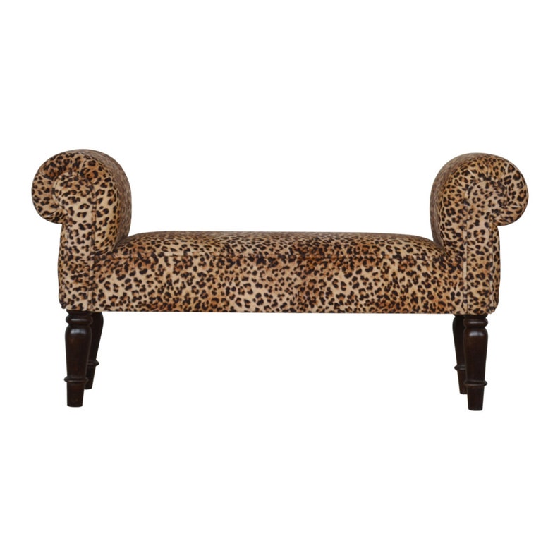 Leopard Print End Bench