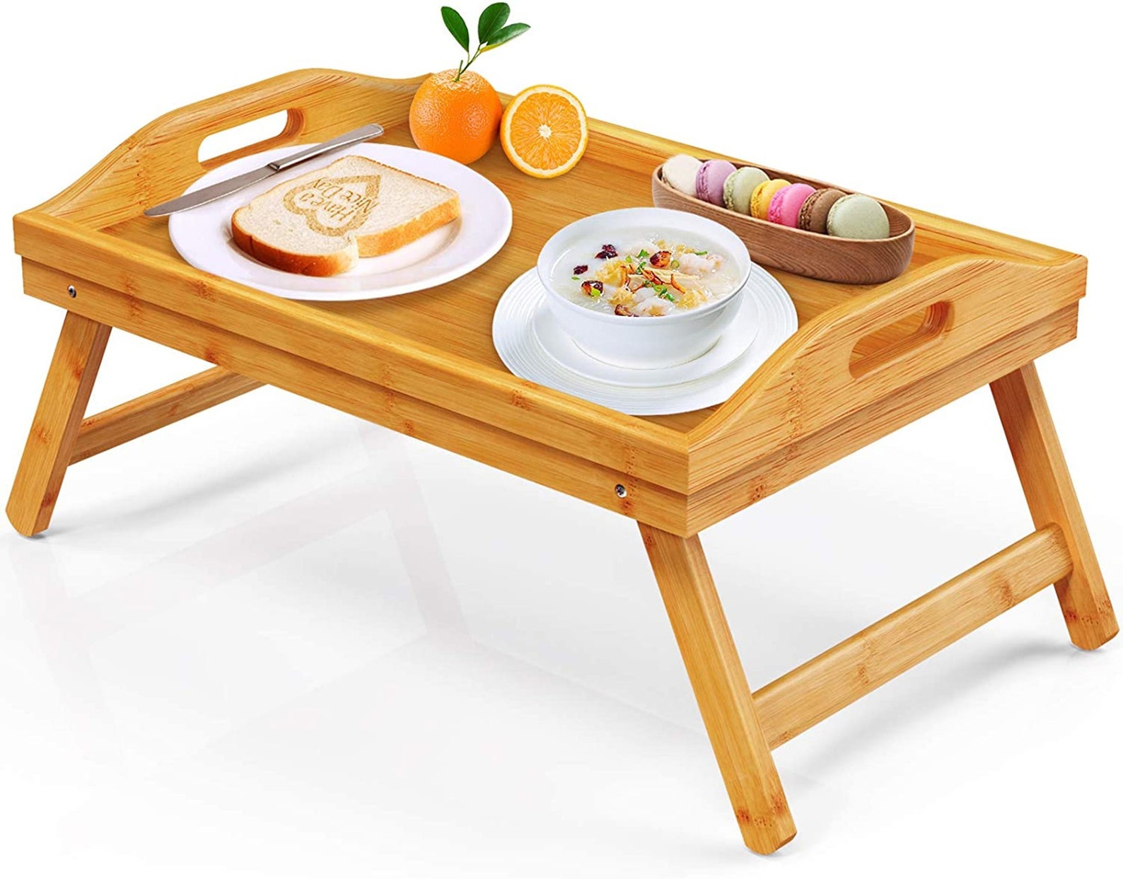 Bamboo Bed Tray Table for Eating Breakfast Tray for Bed Etsy
