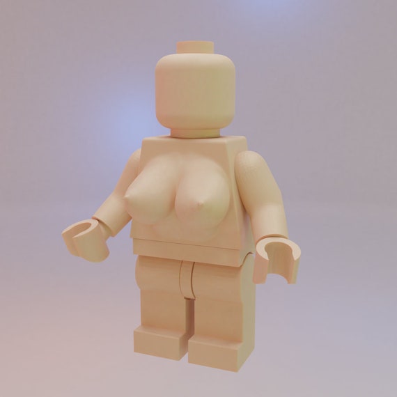 Block People Boobs for Mini Figure Girl 3D Printable Digital