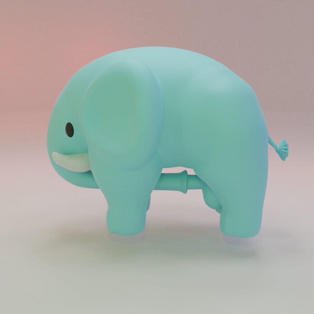 3D Printable Elephant Figurine STL File (mature Content Digital